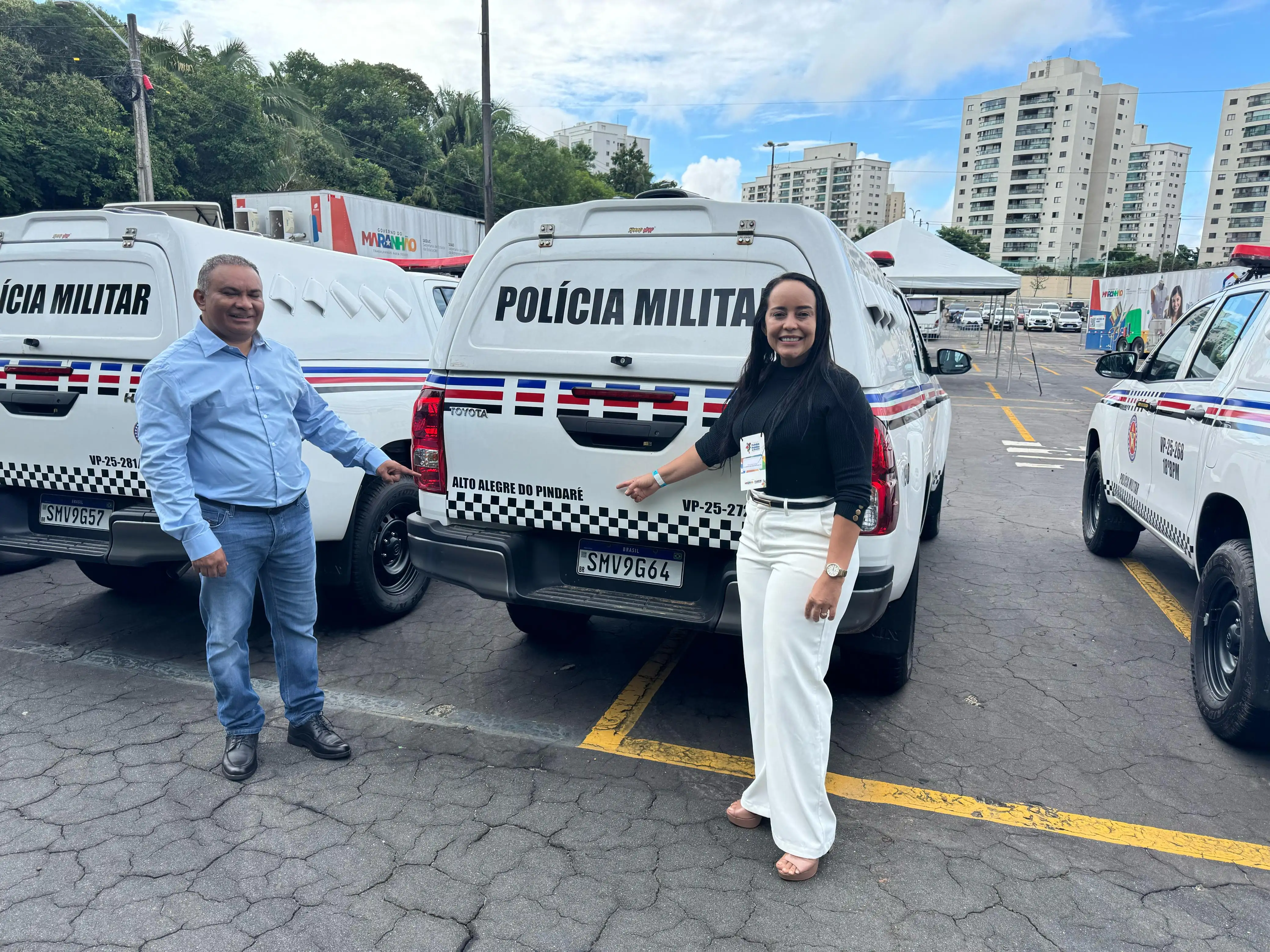 Foto 2 – Segurança reforçada: Alto Alegre do Pindaré recebe nova viatura para a Polícia Militar