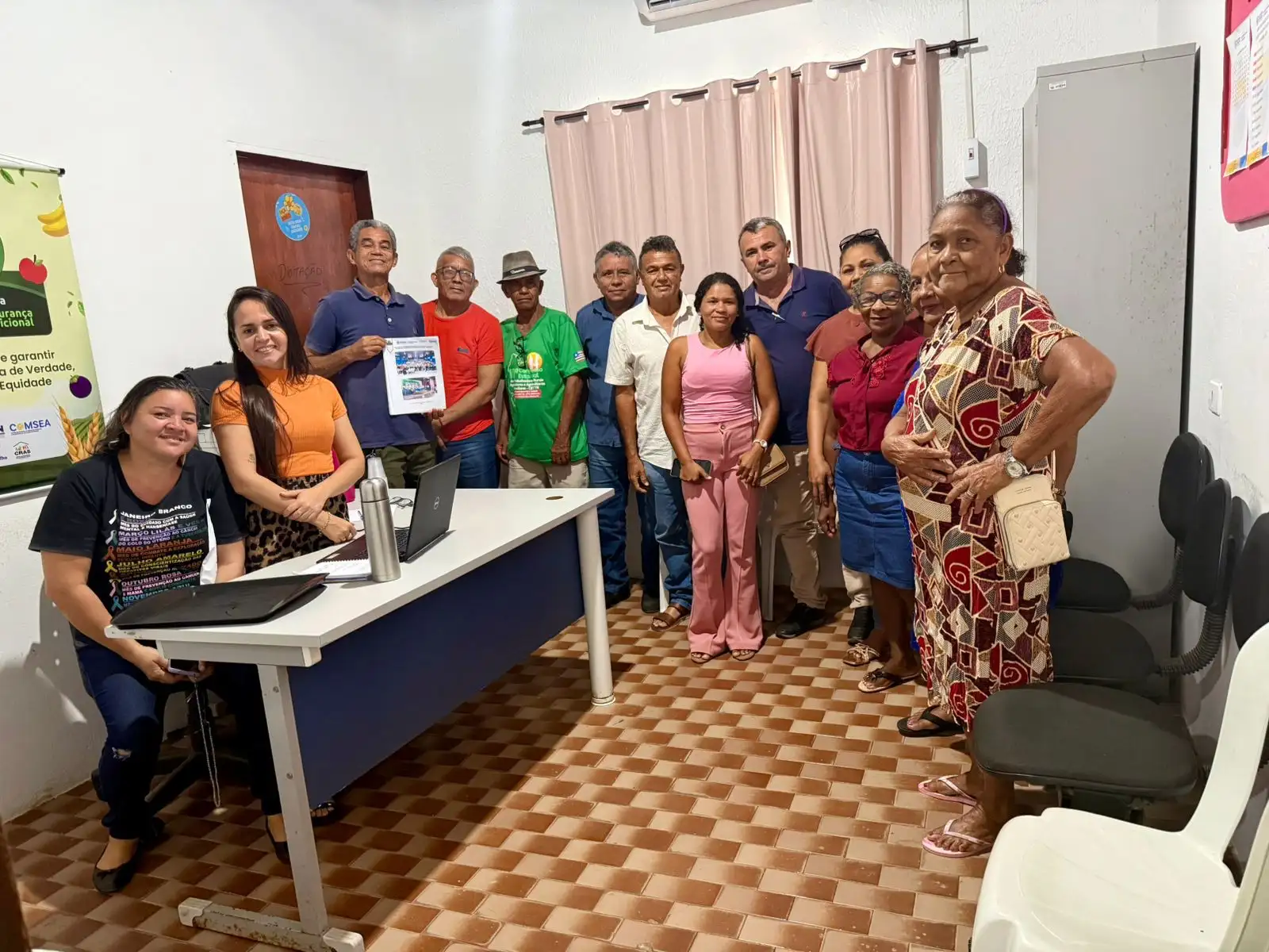 Foto 1 – COMSEA em ação: Reunião do Conselho Municipal de Segurança Alimentar e Nutricional